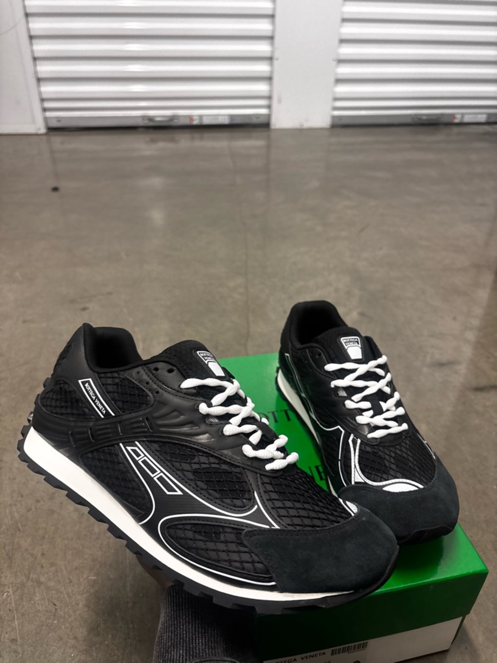Bottega Veneta Black & White Men's Sneakers